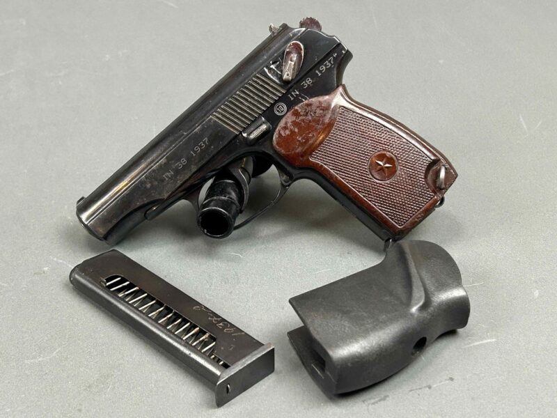 bulgarian makarov 9x18mm w/ 2 matching mags & extra grip